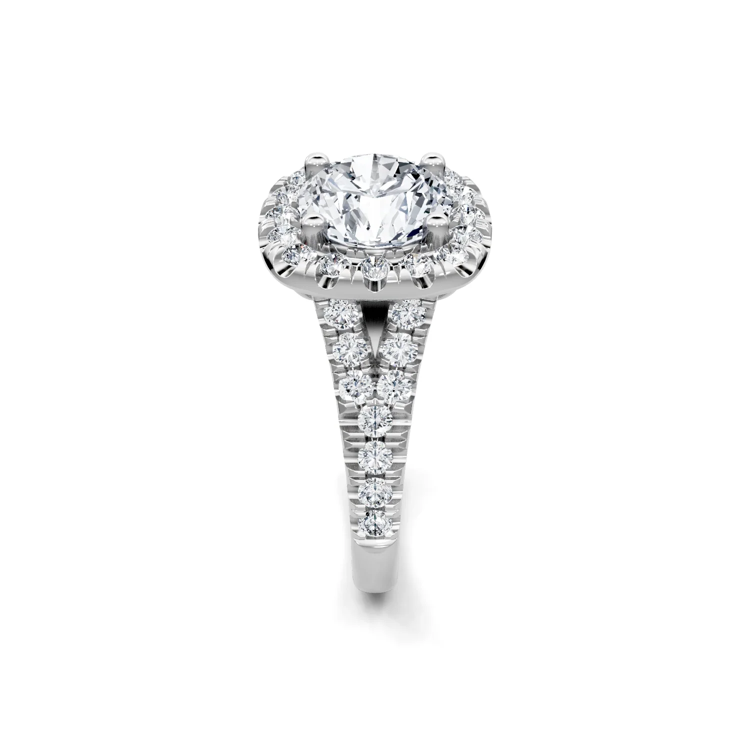 0.87ctw Diamond Halo Engagement Ring - Image 2