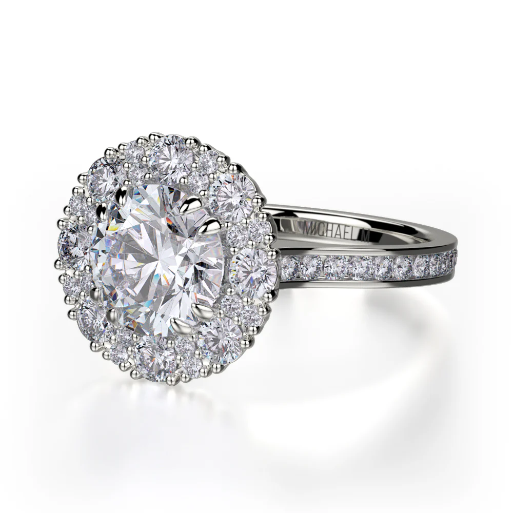 0.92ctw Diamond Halo Engagement Ring - Image 4