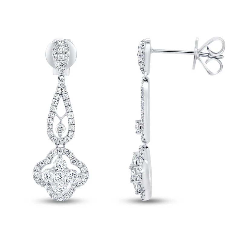0.95ctw Diamond Dangle Earrings - Image 2