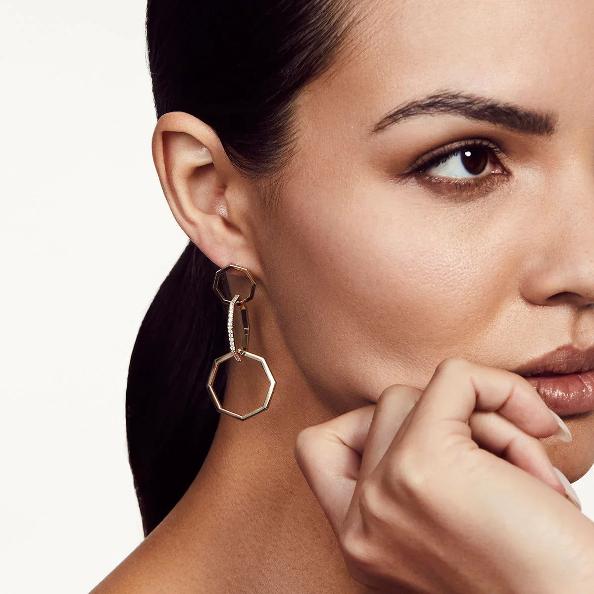 0.96ctw Diamond Octave Drop Earrings - Image 2