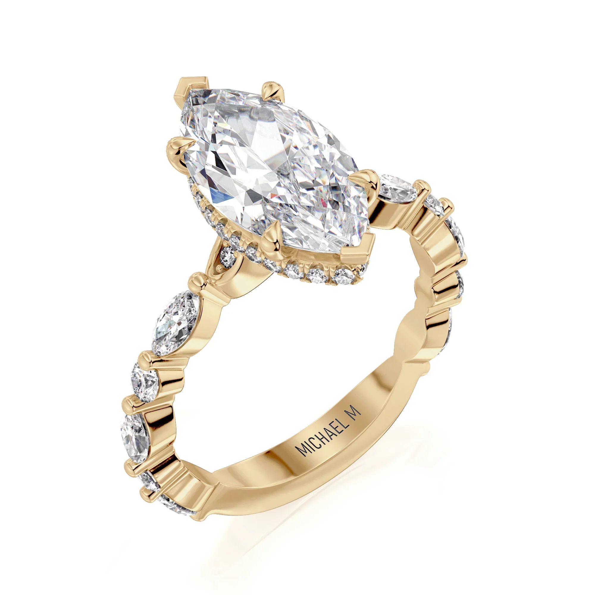 0.65ctw Diamond Marquise Engagement Ring - Image 3