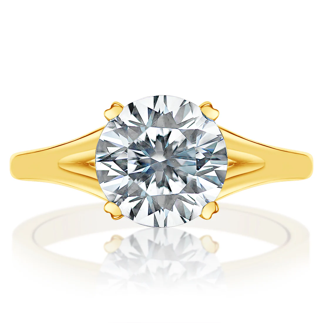 .05ctw Round Cut Diamond Engagement Ring - Image 3
