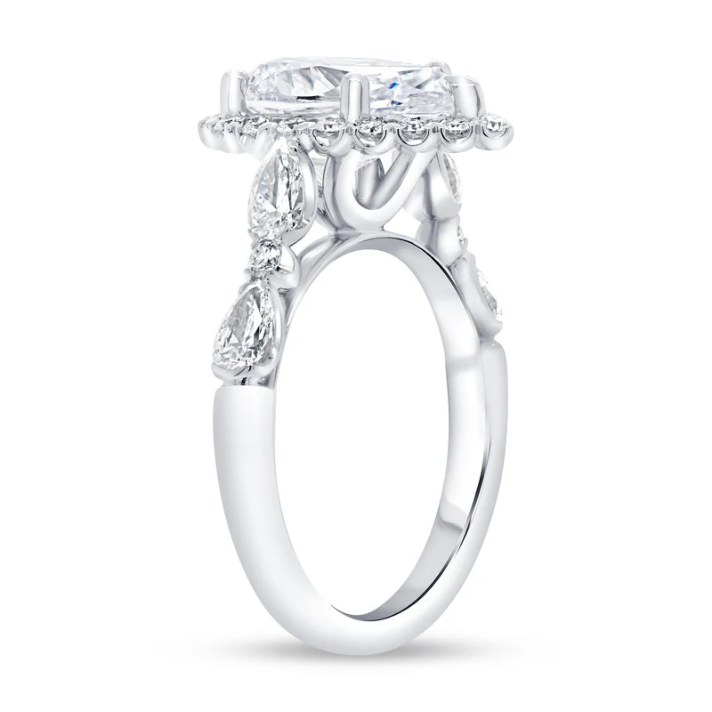.86ctw Pear Shaped Halo Engagement Ring - Image 2