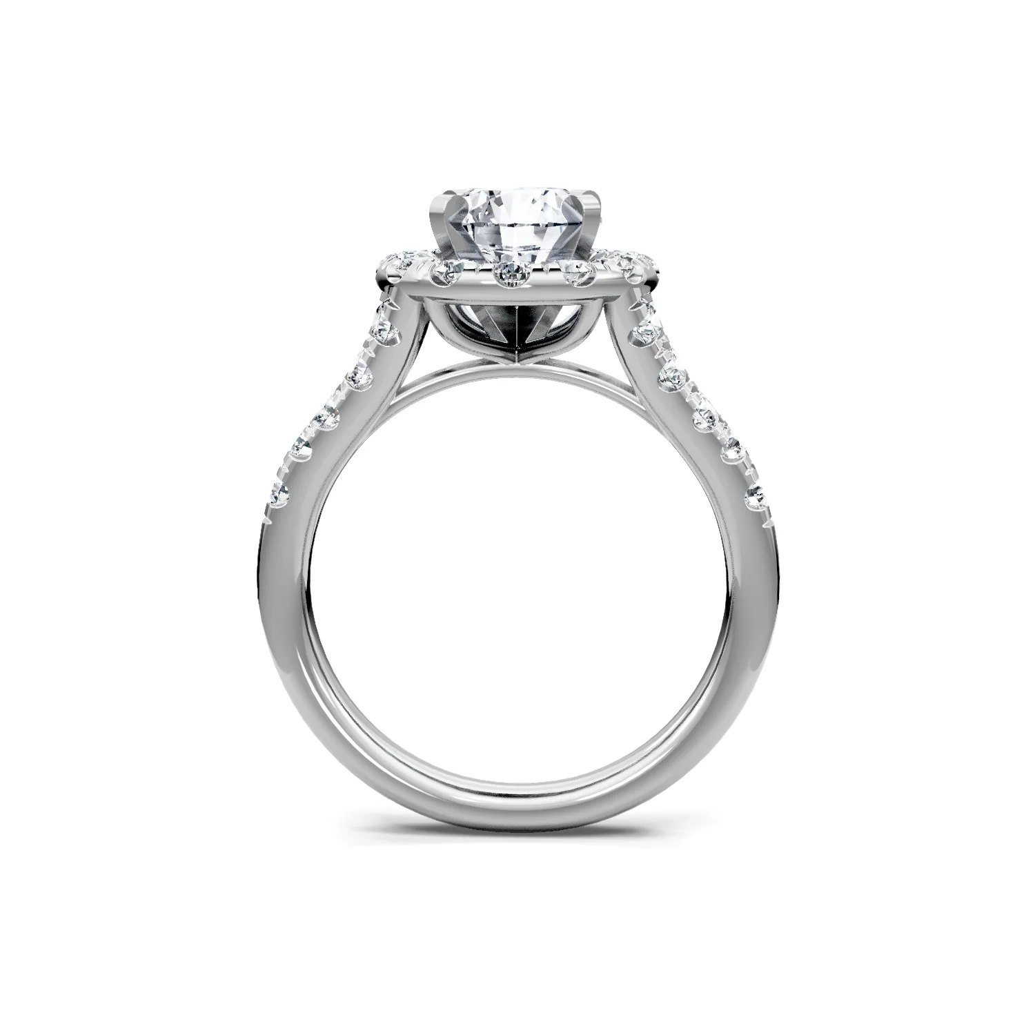 1.0ctw Diamond Halo Engagement Ring - Image 3
