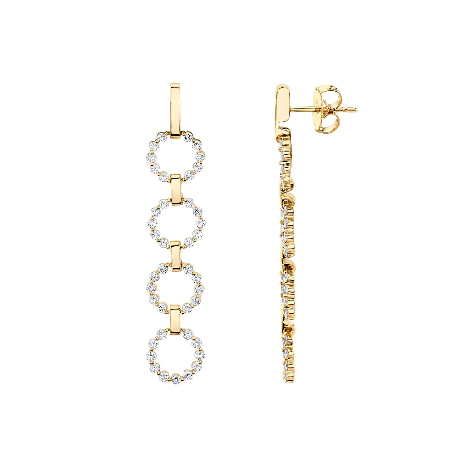 1.25ctw Diamond Cloud Drop Earrings - Image 3