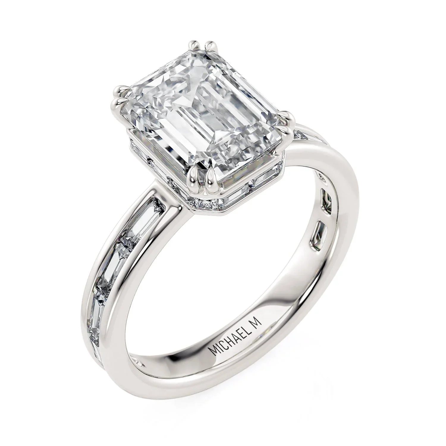 1.25ctw Emerald Diamond Engagement Ring - Image 3