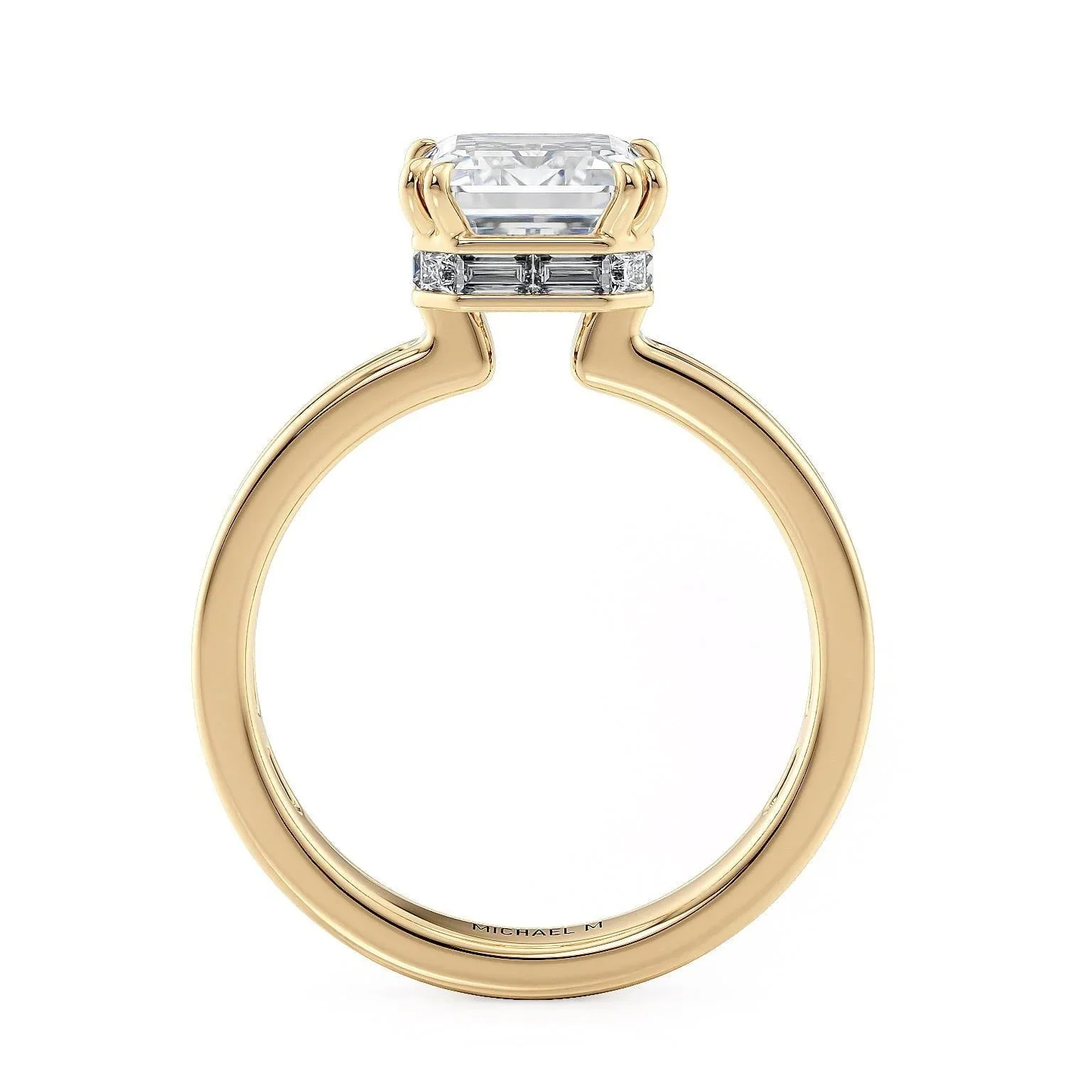 1.25ctw Emerald Diamond Engagement Ring - Image 3