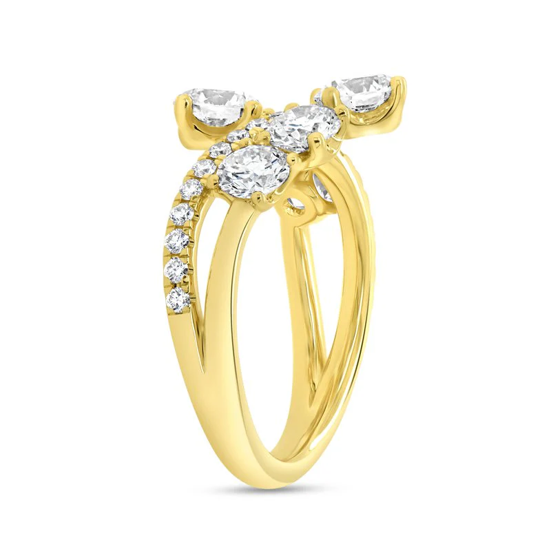 2.21ctw Diamond Bypass Anniversary Ring - Image 2