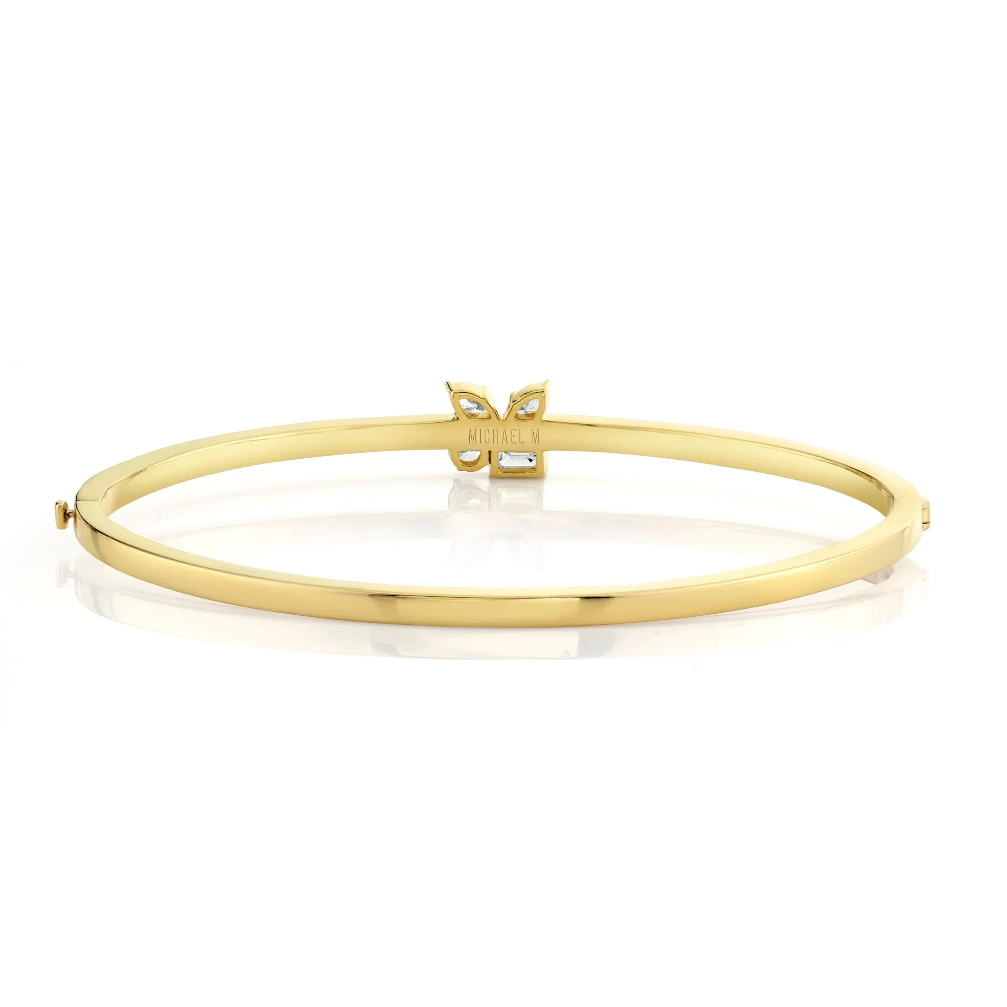 1.28ctw Montage Single Cluster Bangle - Image 4
