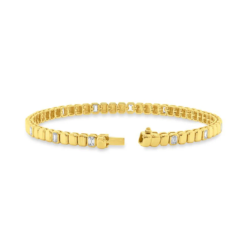 1.65ctw Diamond Emerald Cut Bracelet - Image 2