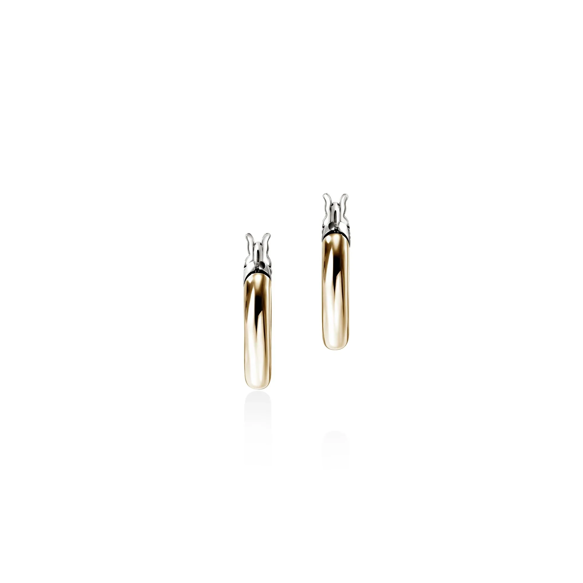14K Gold and Sterling Silver Essential Hoop Earring | 10mm - Image 2