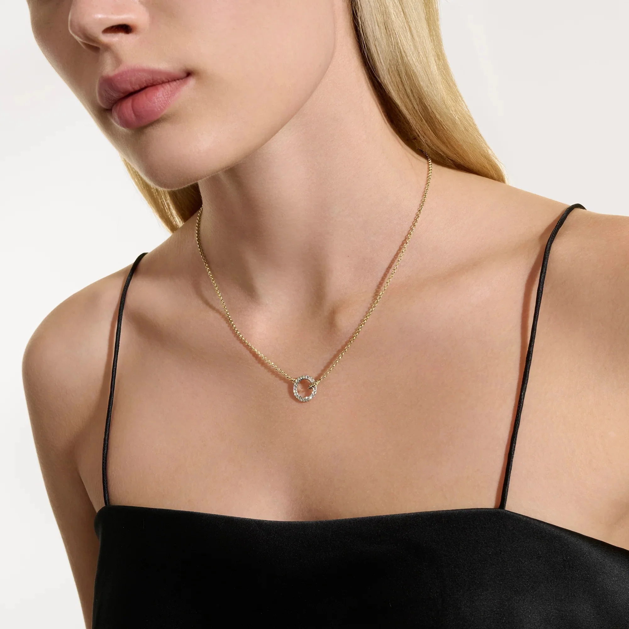 14K Gold and Sterling Silver Linked Diamond Pavé Necklace - Image 3