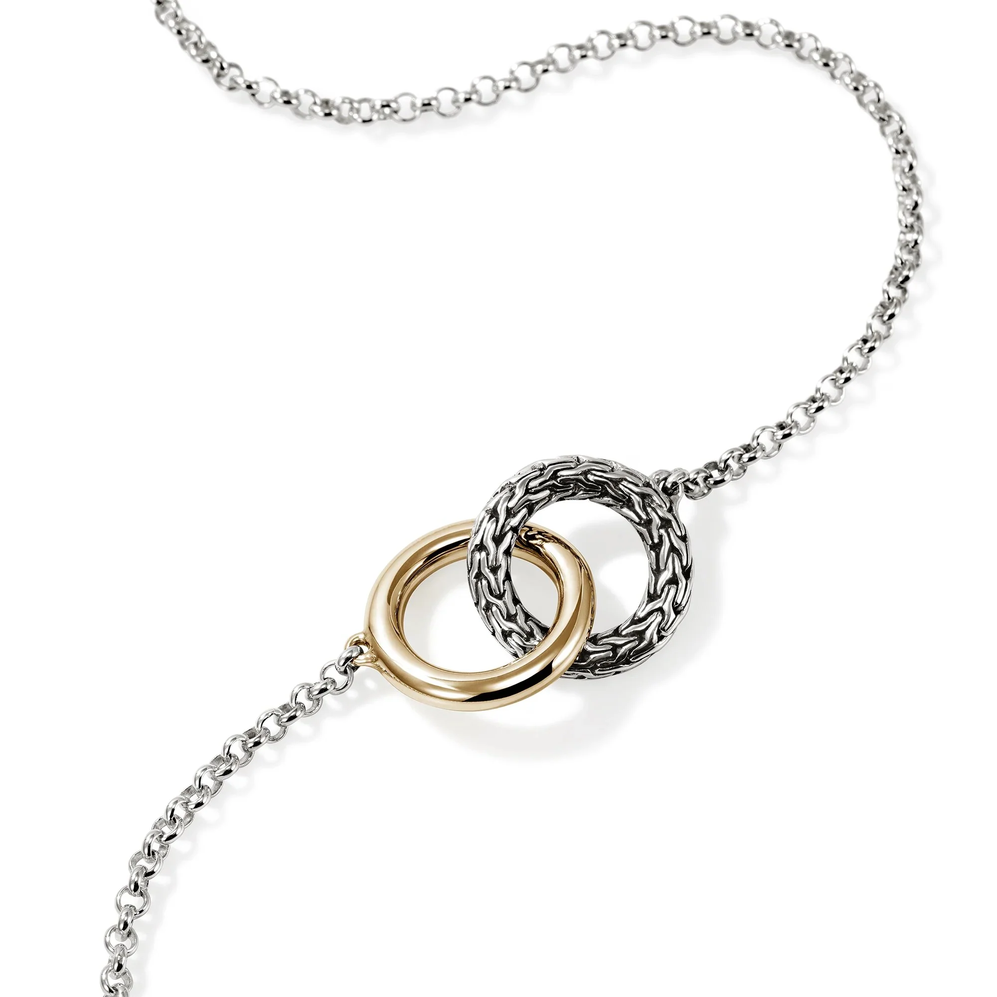 14K Gold and Sterling Silver Essential Linked Necklace - Image 2