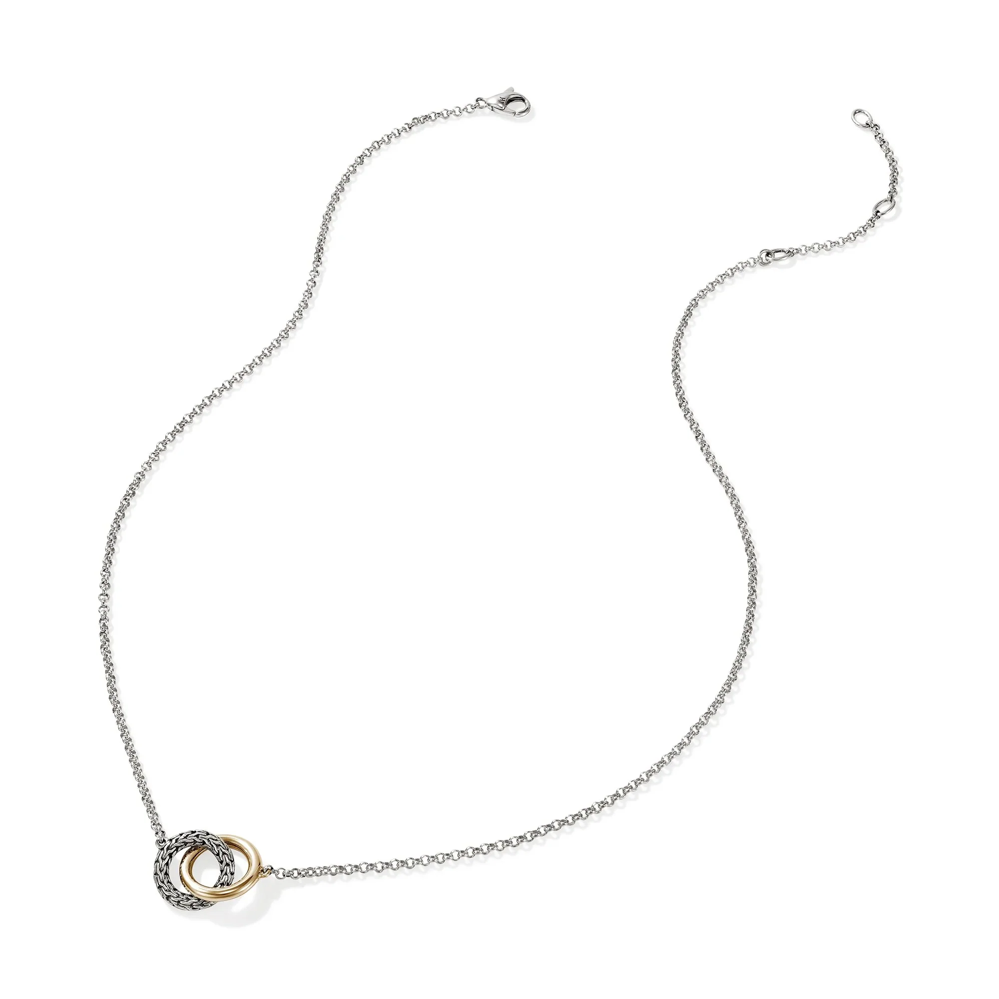 14K Gold and Sterling Silver Essential Linked Necklace - Image 4