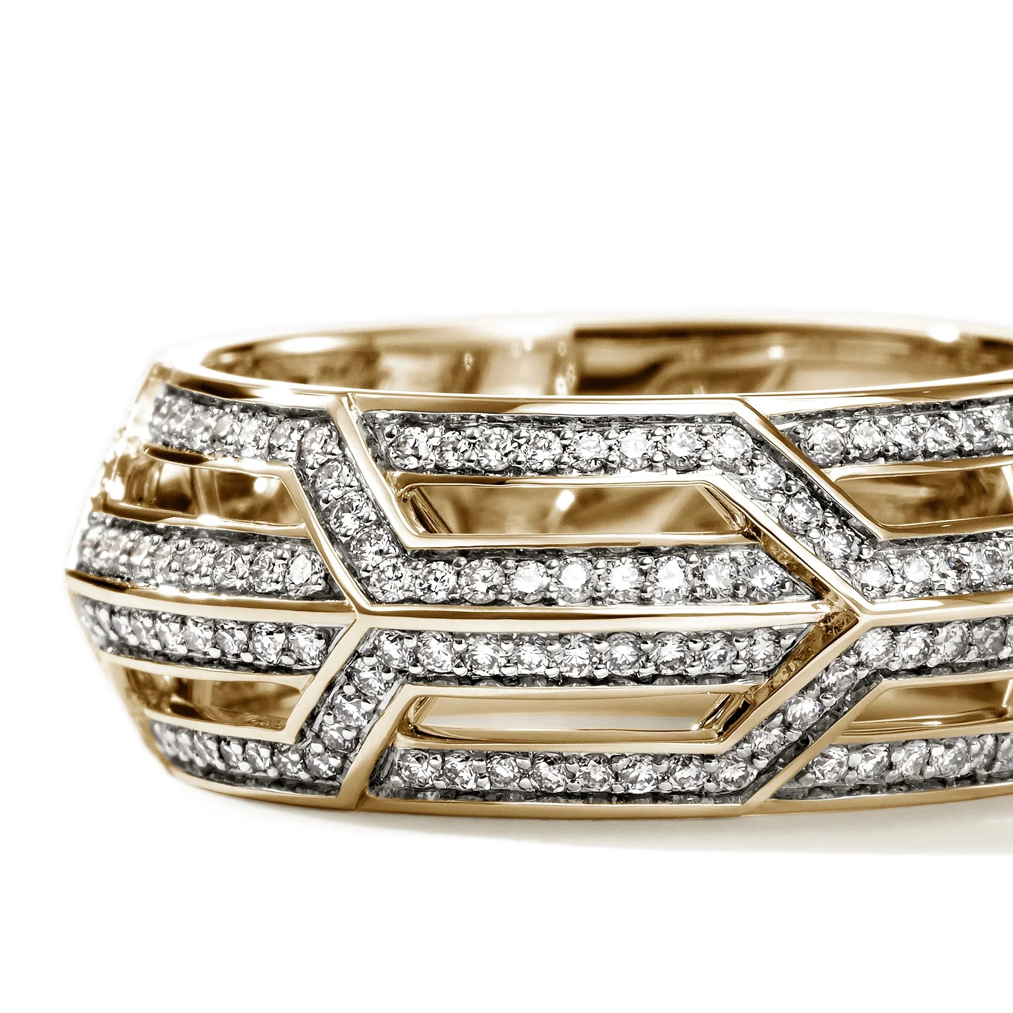 14K Yellow Gold Diamond Icon Ring - Image 2