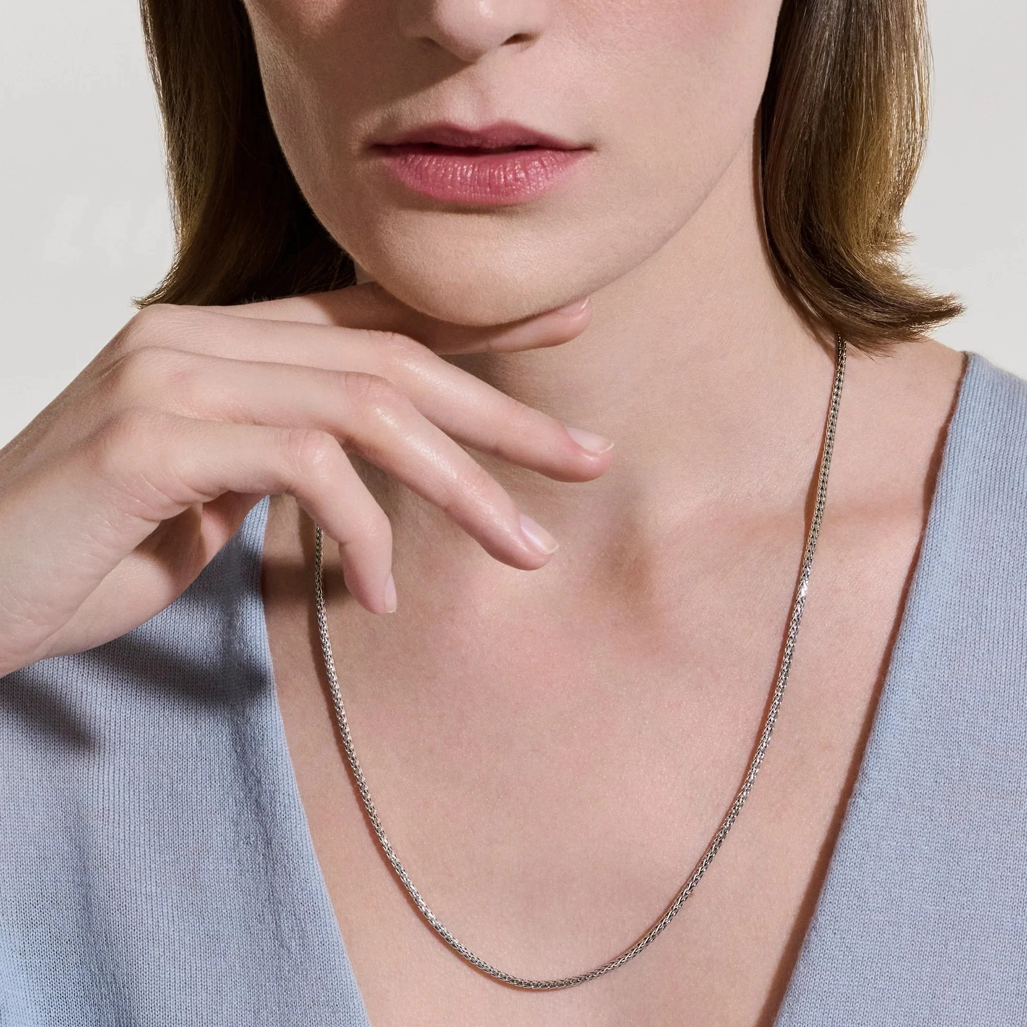 18" Sterling Silver Icon Mini Necklace 2.5MM - Image 4