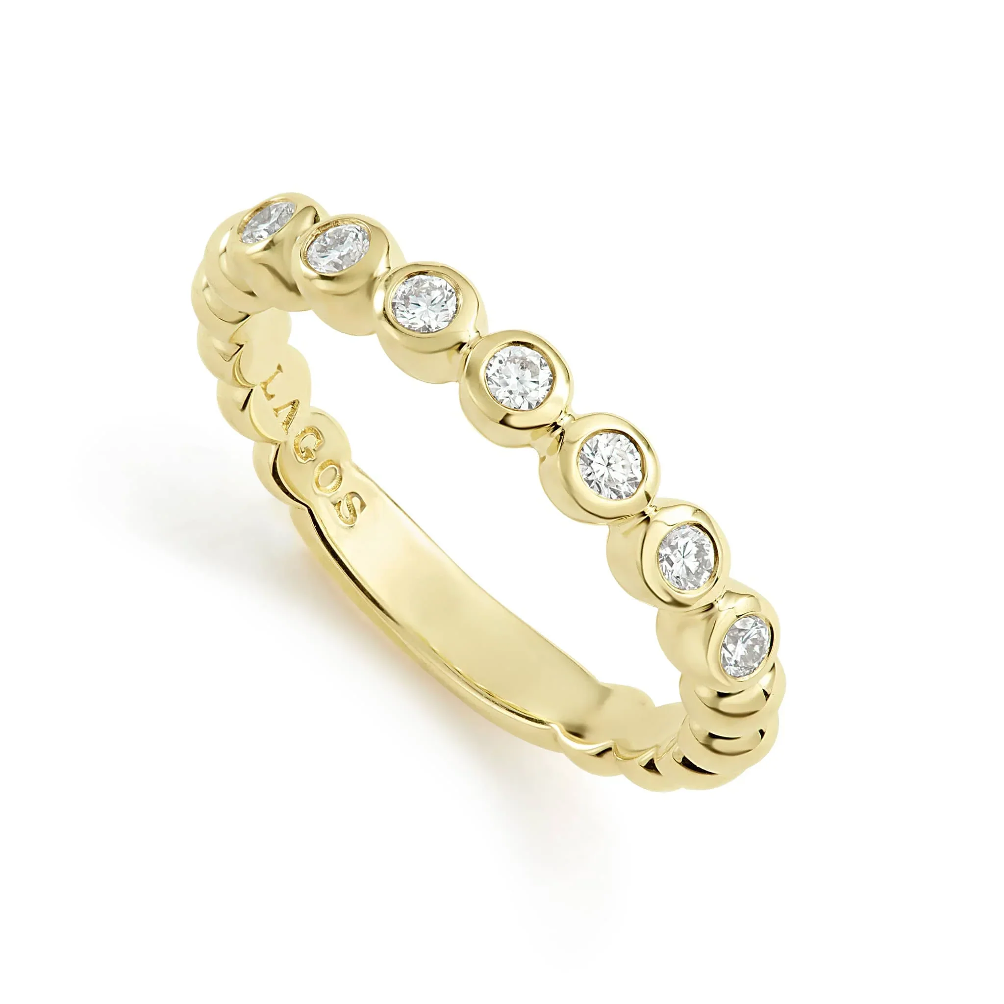 18K Gold and Diamond Stacking Ring - Image 3