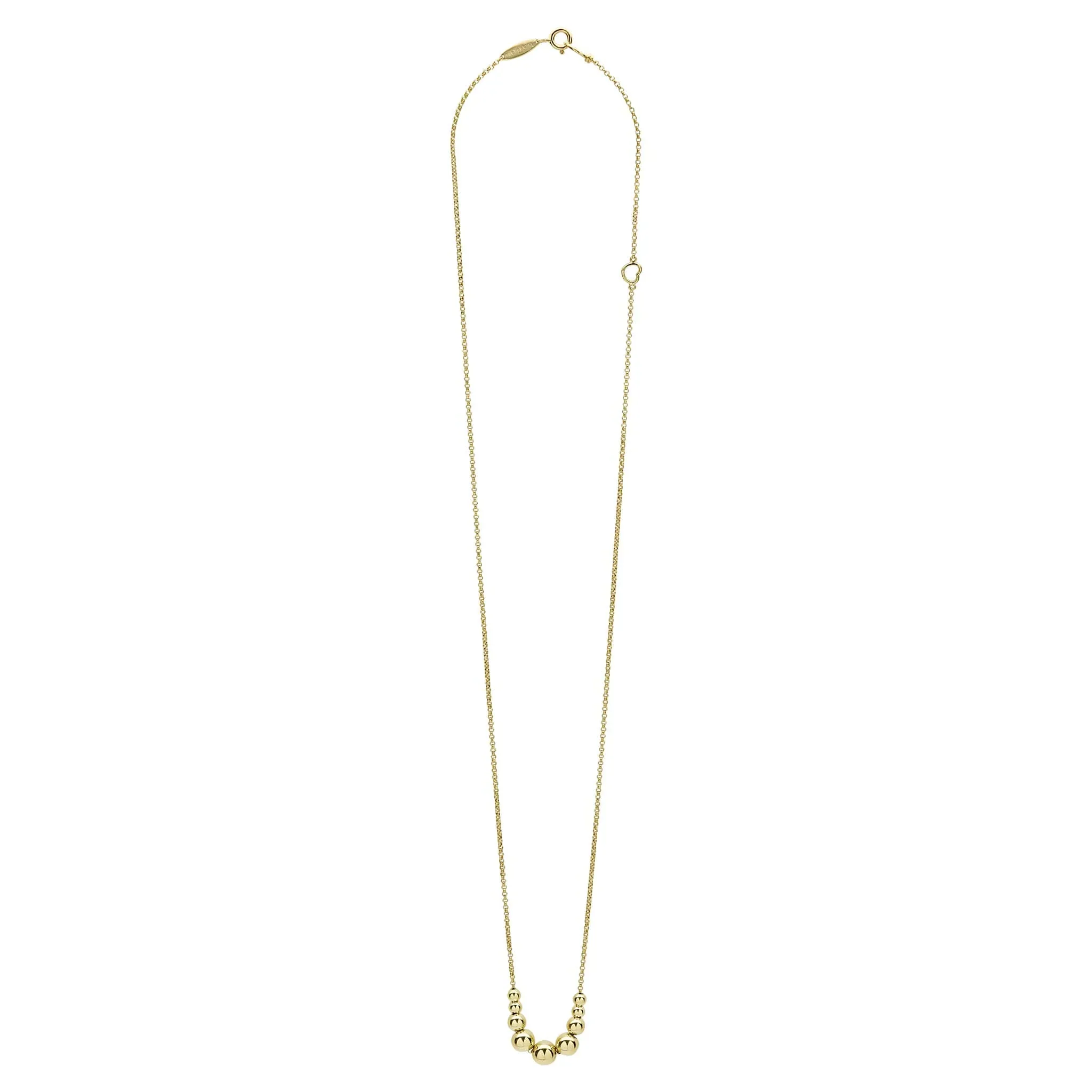18K Gold Graduated Bead Necklace - Image 4