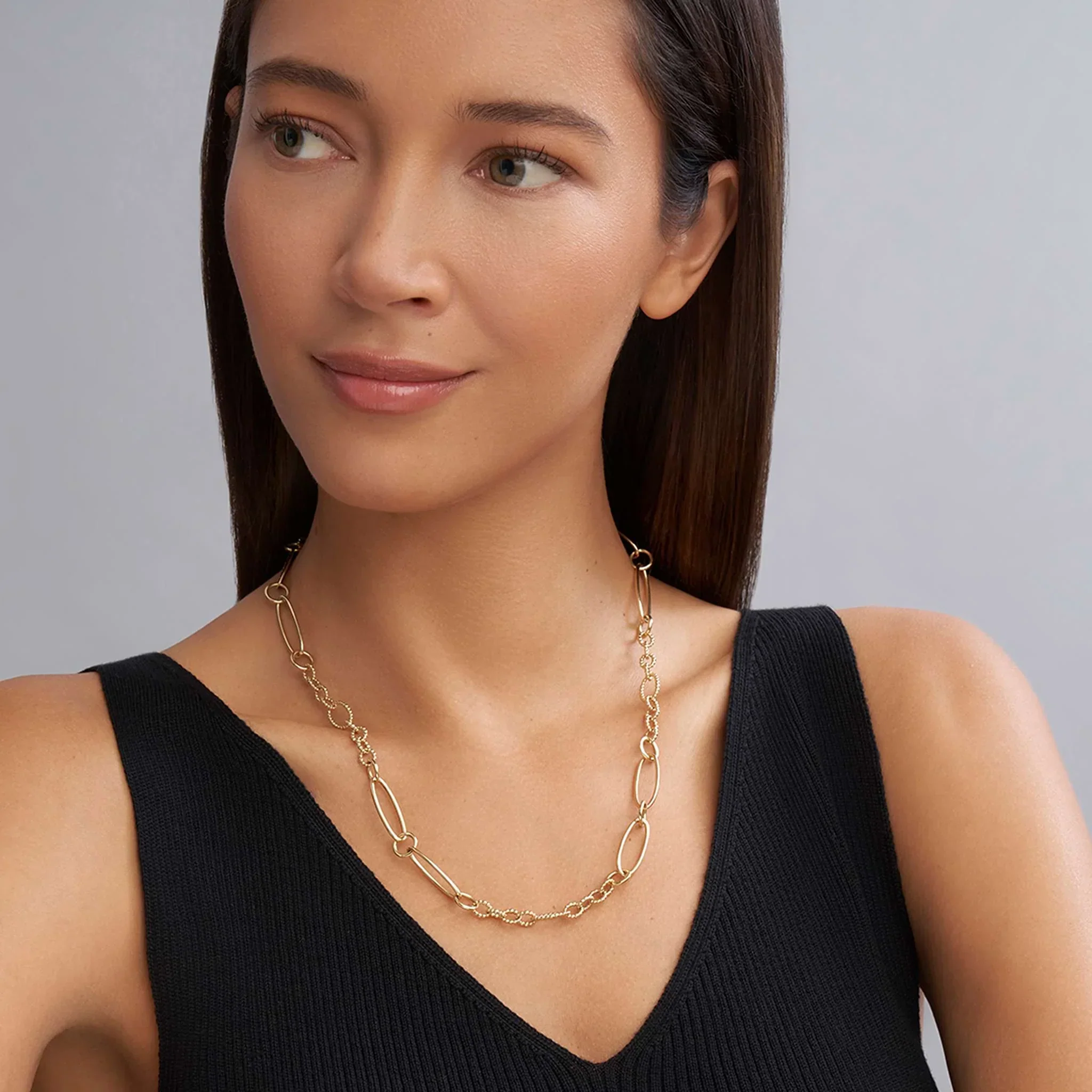 18K Gold Link Necklace - Image 2