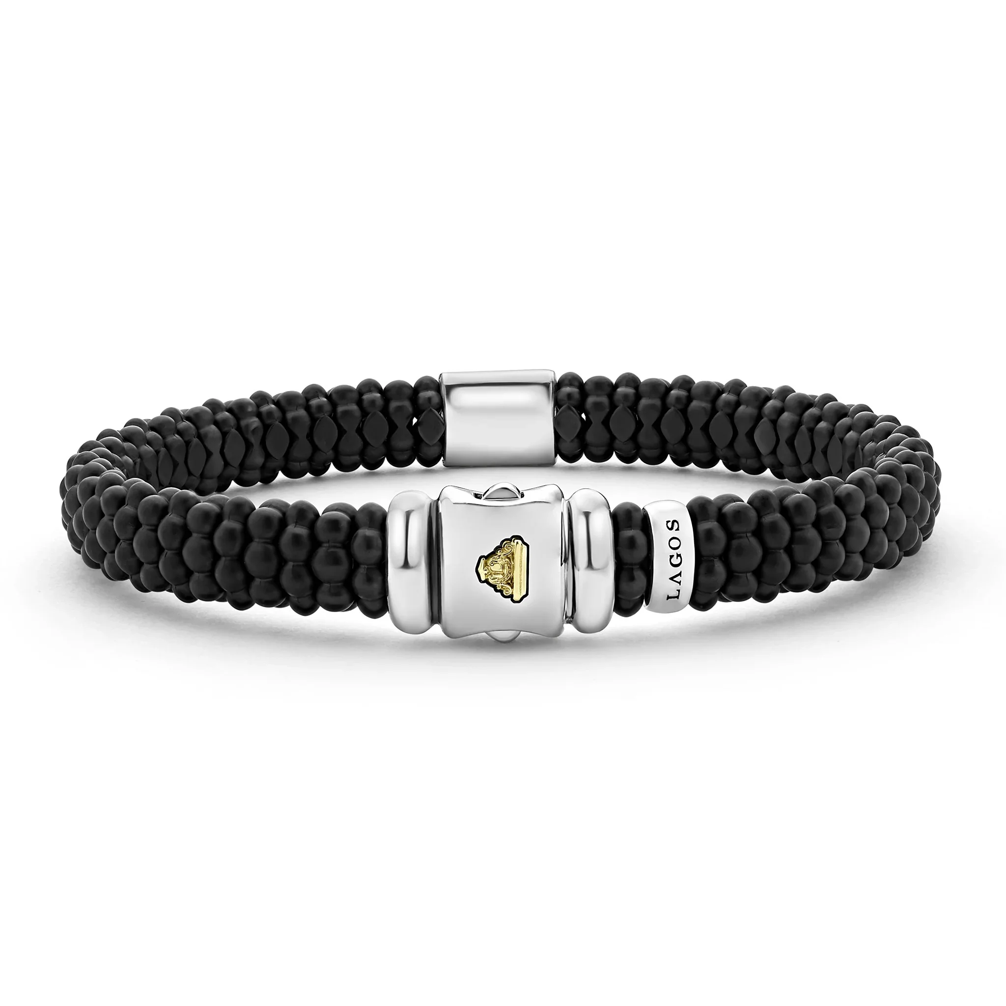 18K Gold Matte Ceramic Beaded Bracelet | 9mm - Image 2