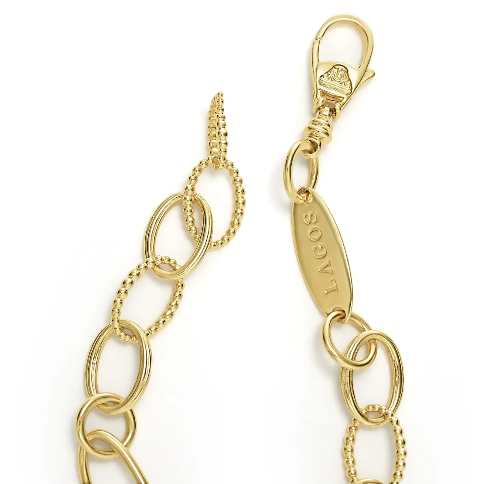 18K Gold Oval Link Bracelet - Image 3