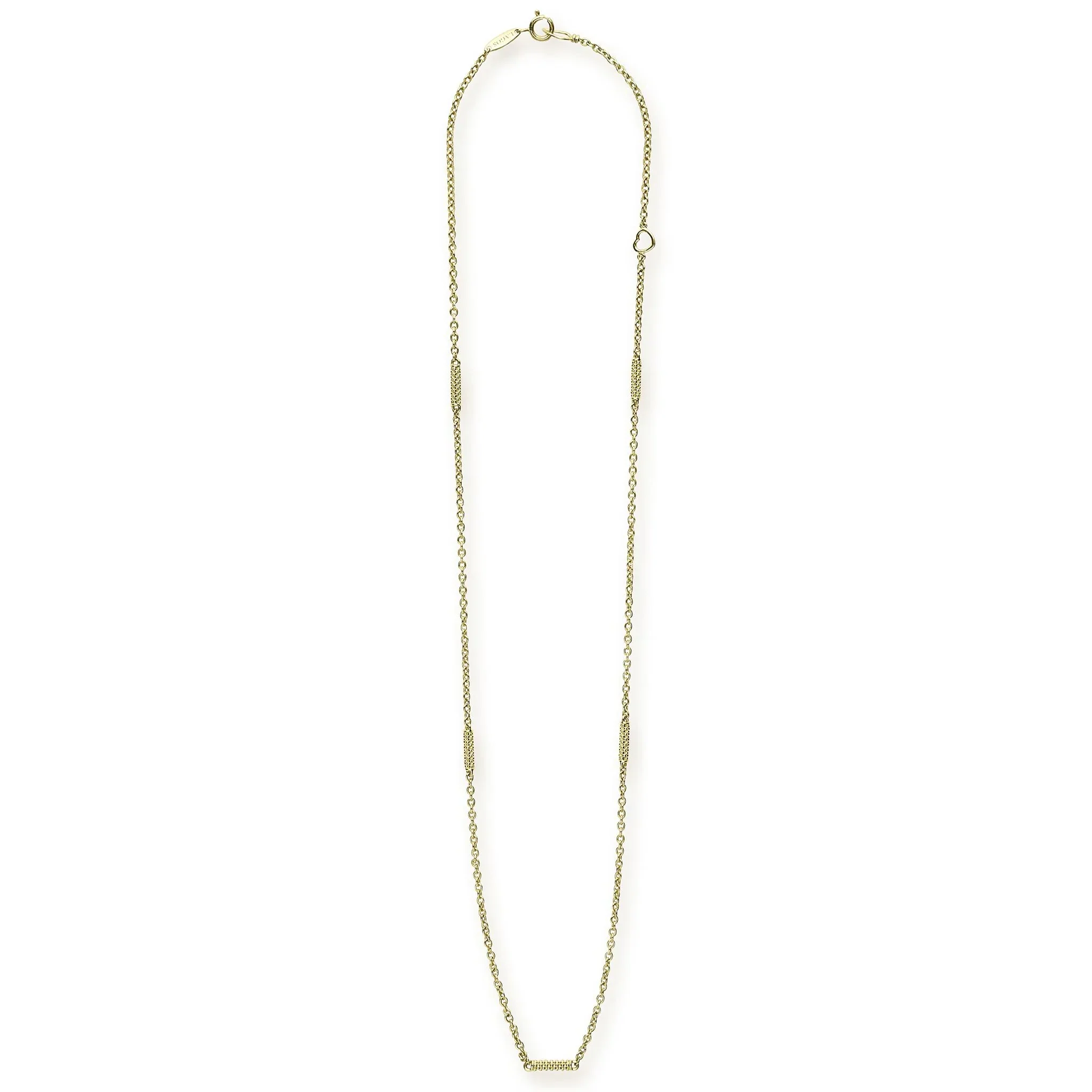 18K Gold Superfine Station Chain Necklace - Image 4