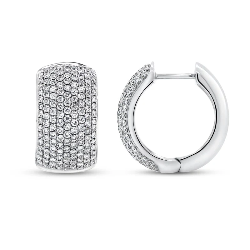 2.10ctw Diamond Huggie Earrings - Image 2
