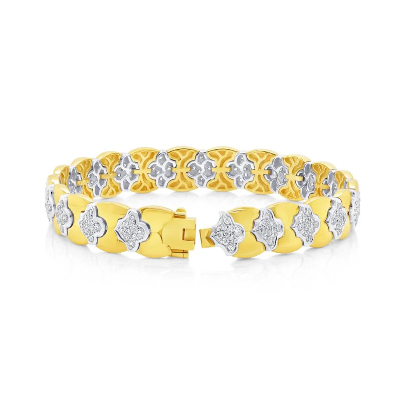 2.30ctw Diamond Quilt Fashion Bracelet - Image 2