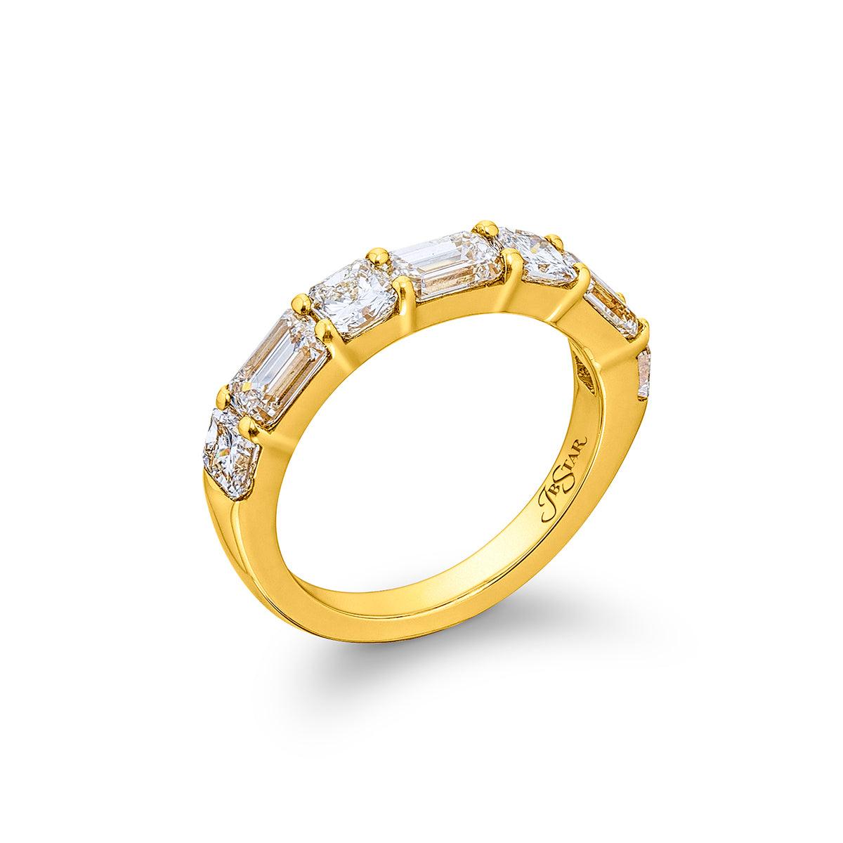 2.72ctw Emerald-Cut and Round Diamond Band - Image 2