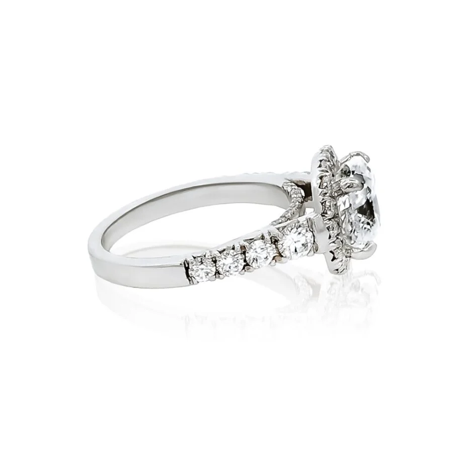 2.86ctw Diamond Halo Engagement Ring - Image 2