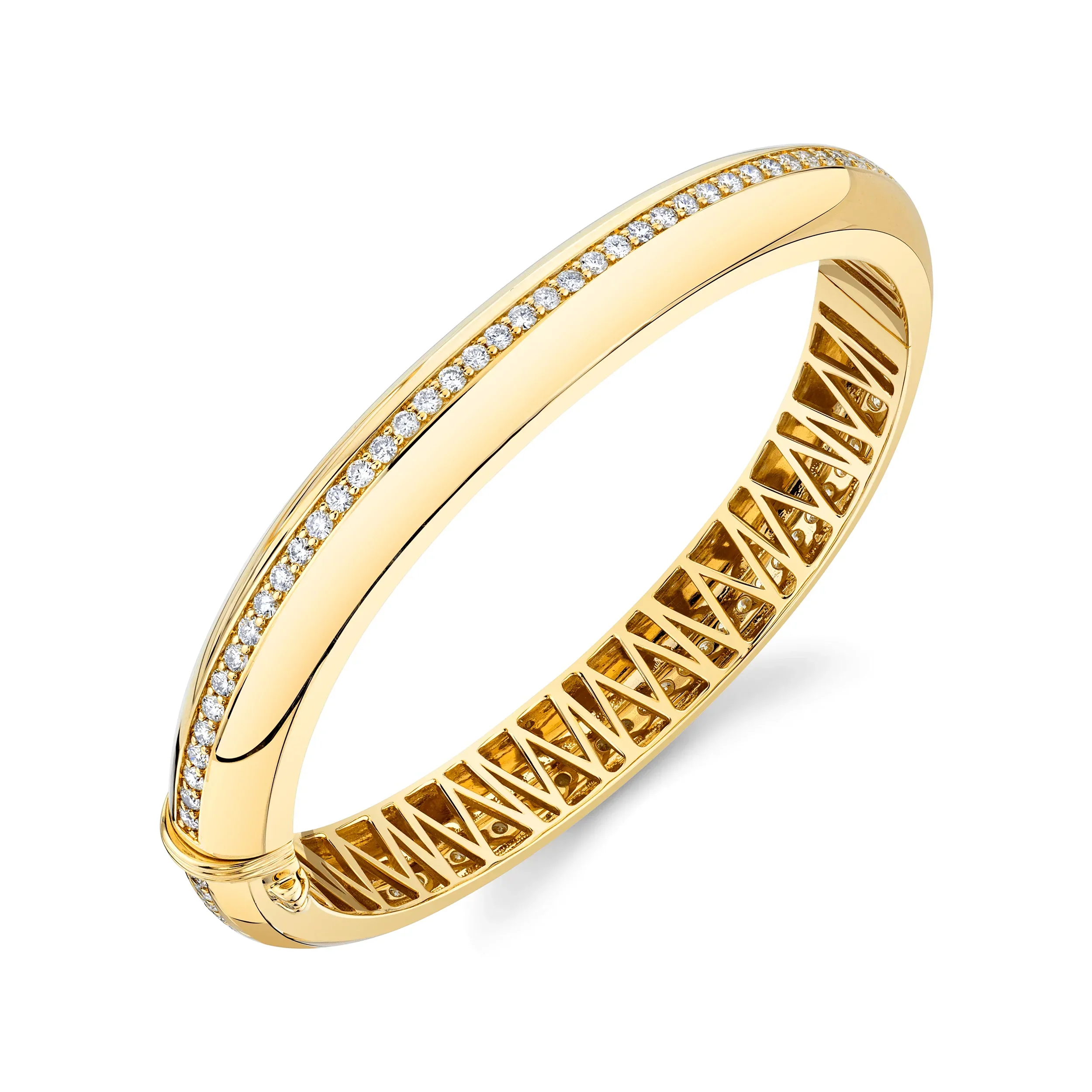 1.58ctw Diamond Orb Split Hinged Bracelet - Image 2