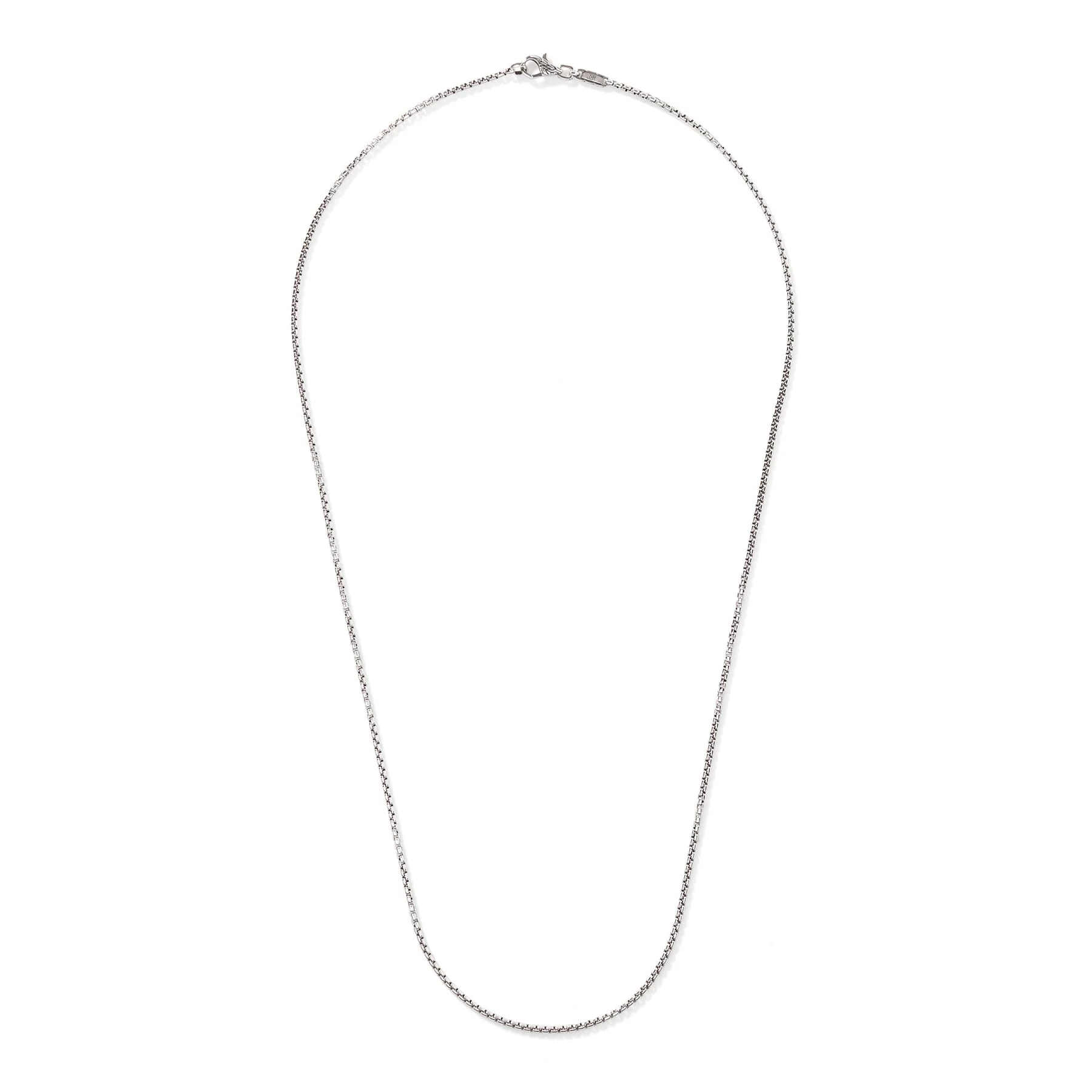 22" Sterling Silver Box Chain Necklace 2MM - Image 2