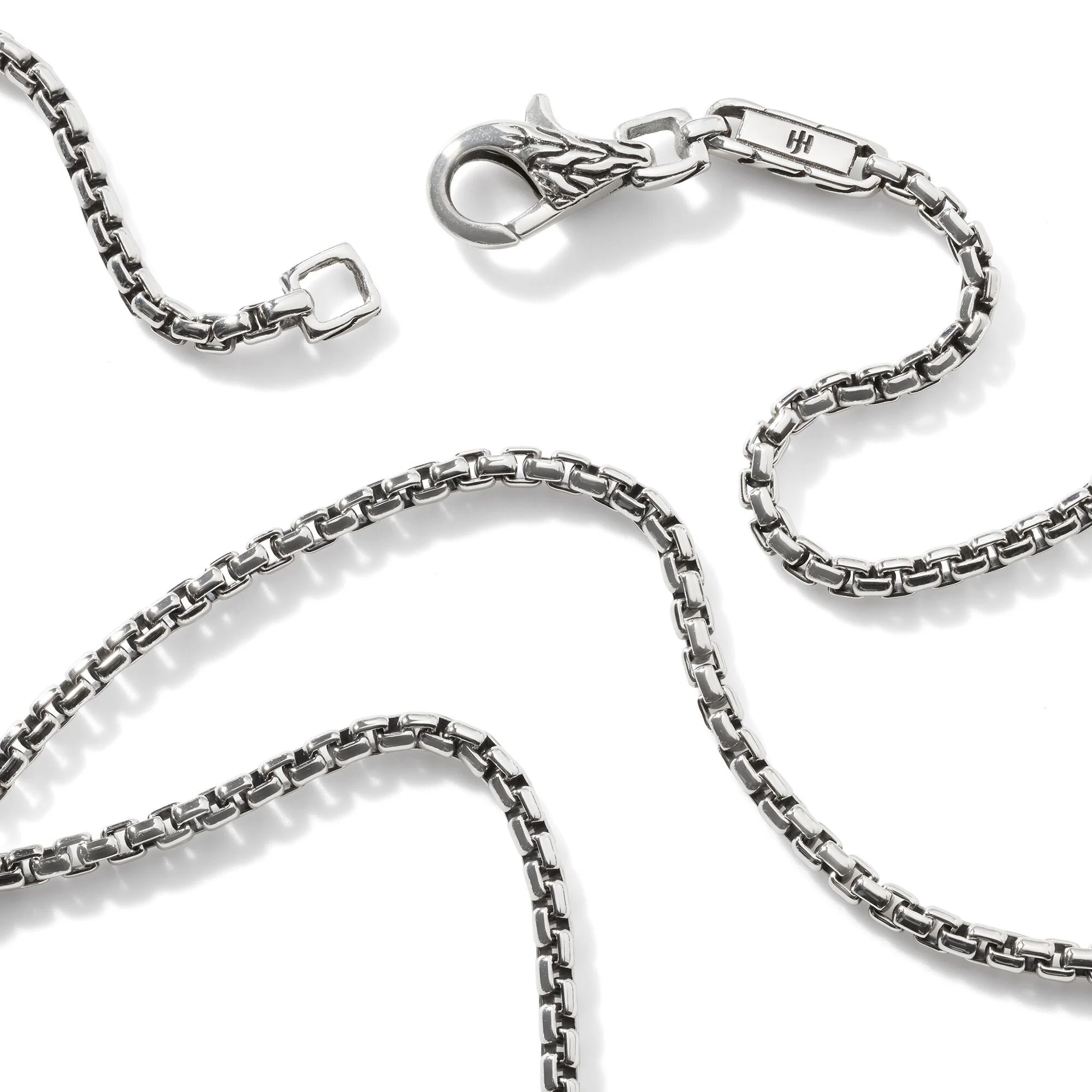 22" Sterling Silver Box Chain Necklace 2MM - Image 3