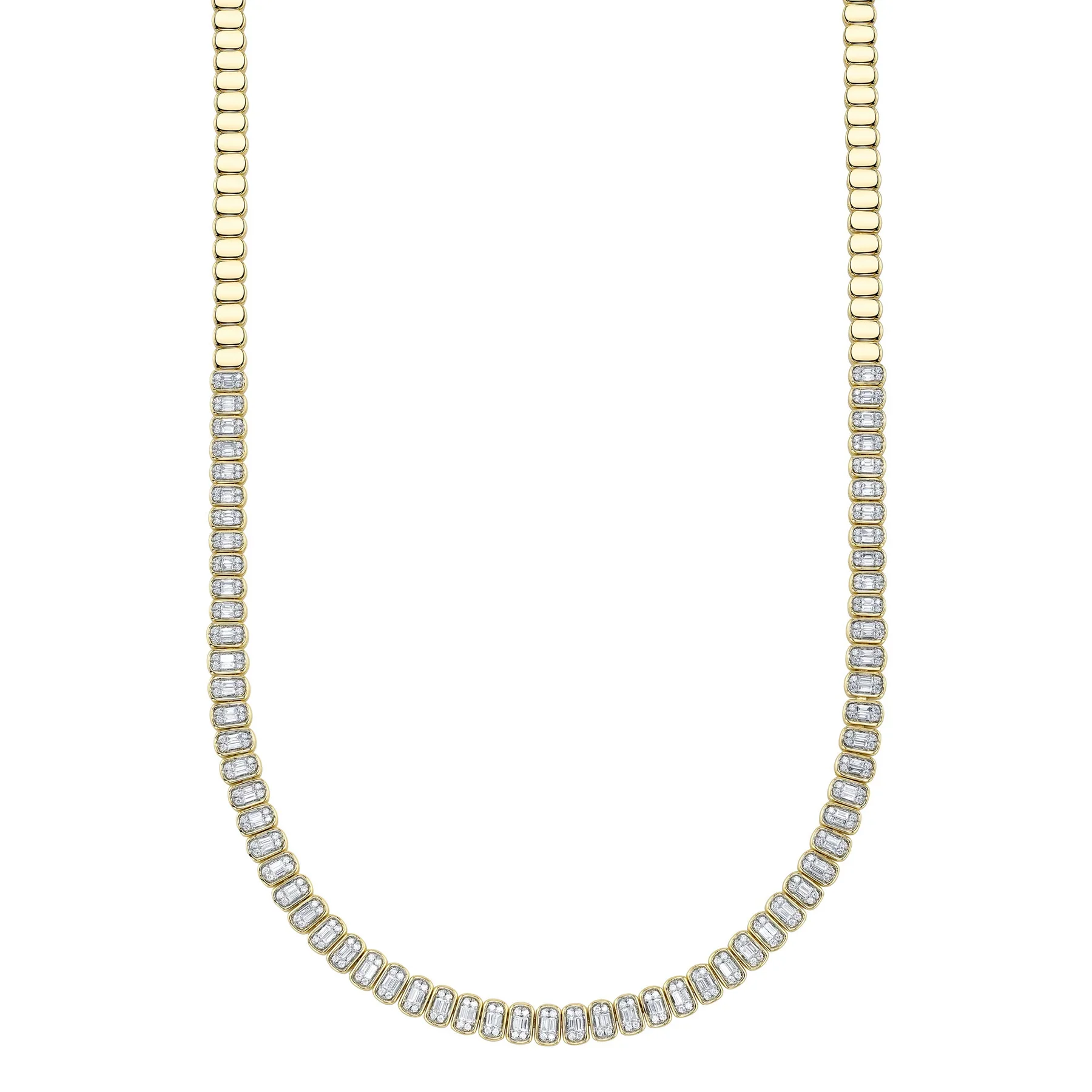 3.07ctw Diamond Baguette Necklace - Image 2