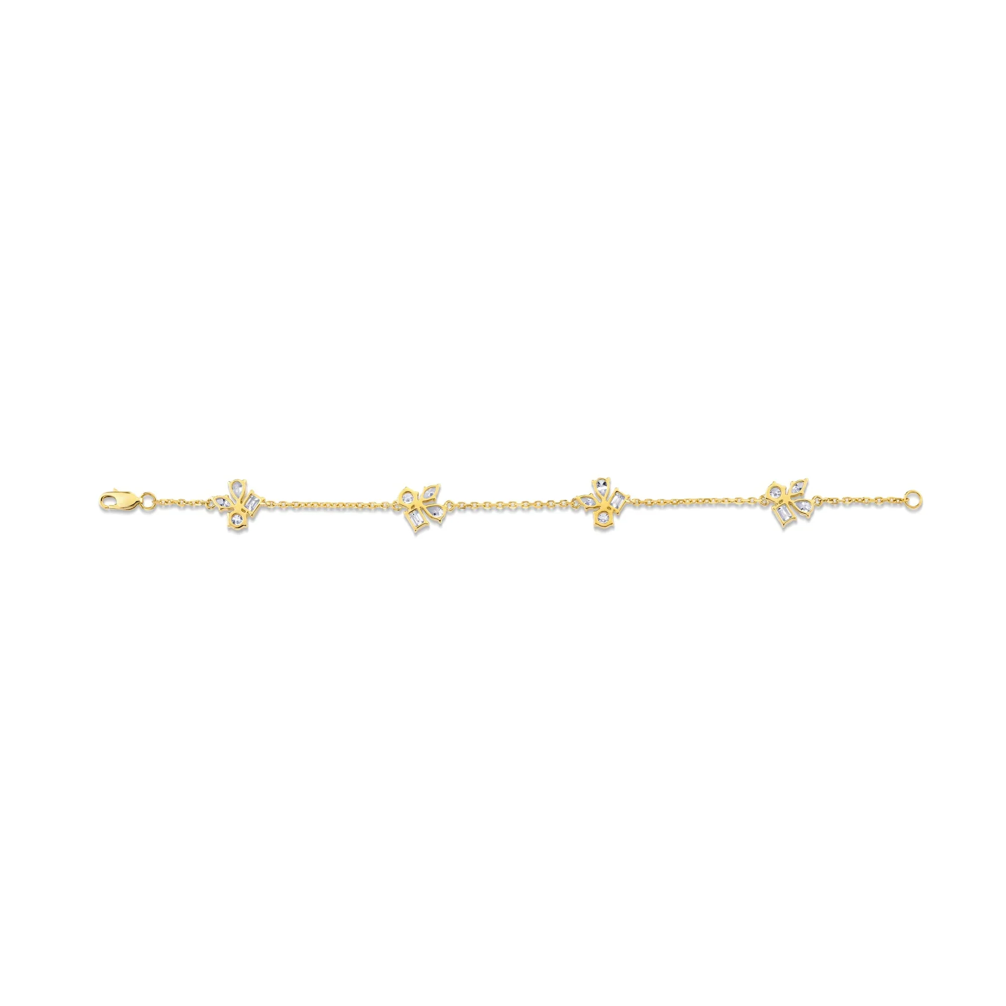3.24ctw Montage 4 Cluster Chain Bracelet - Image 2