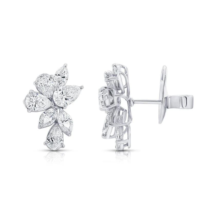 3.51ctw Diamond Stud Earrings - Image 2