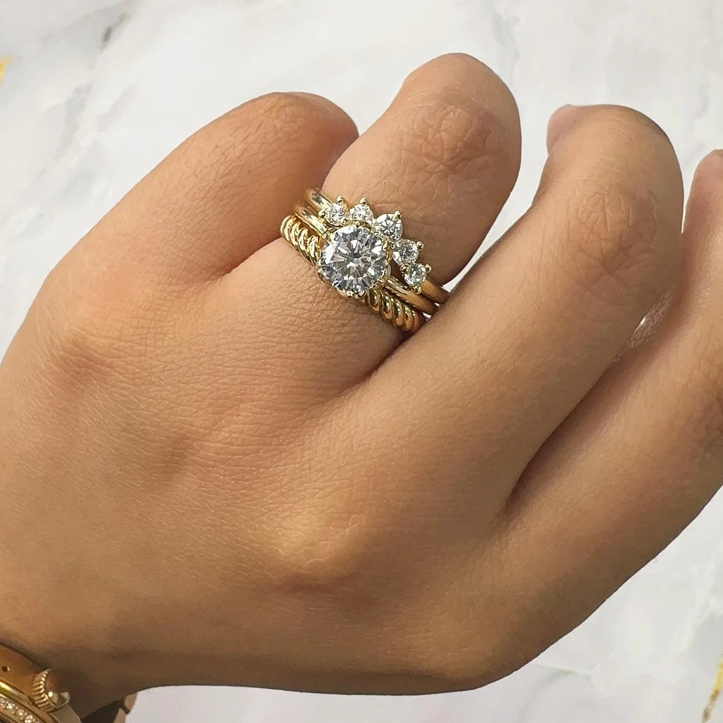 .37ctw Diamond Curved Wedding Band - Image 2