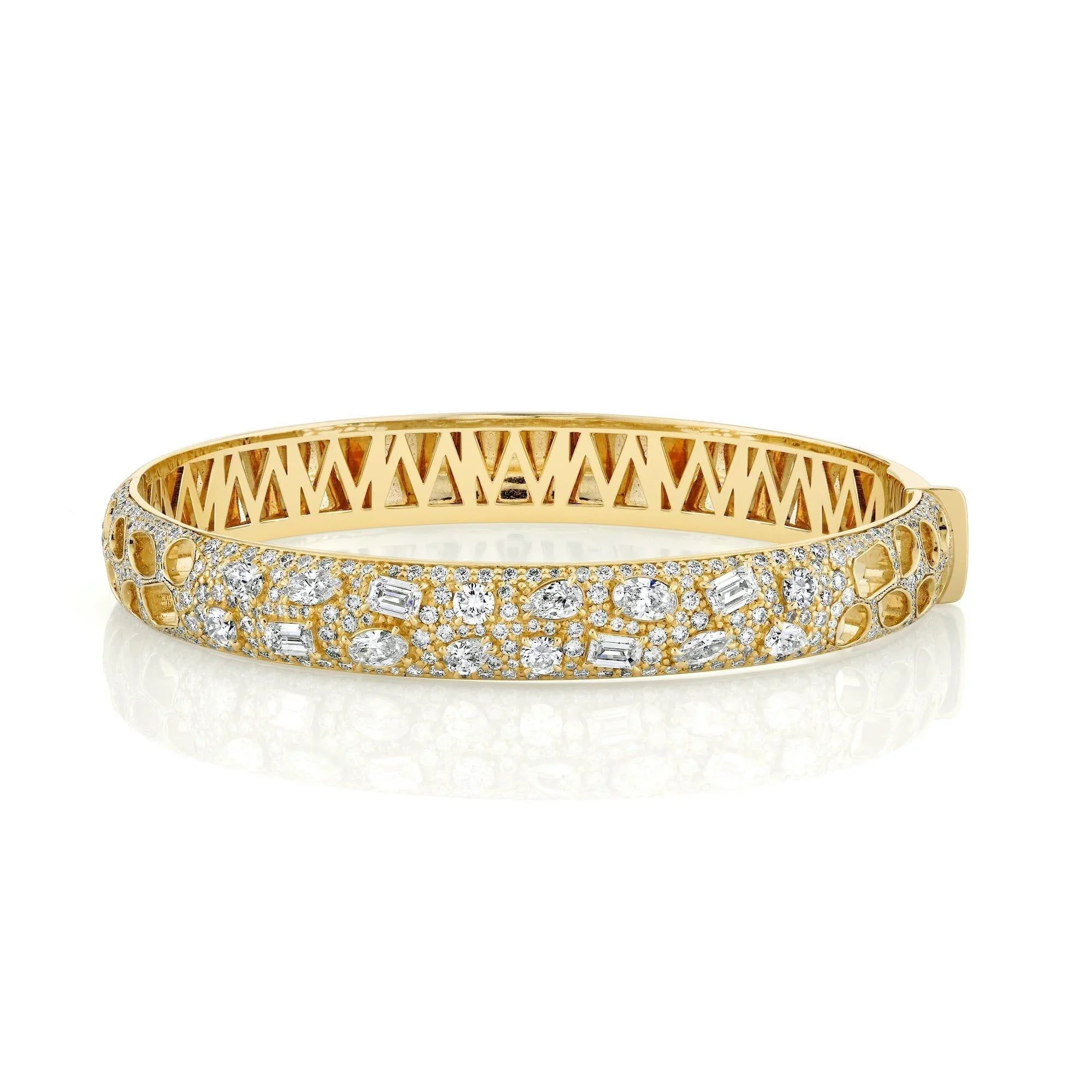 4.20ctw Montage Luxe Pavé Bangle Bracelet - Image 2