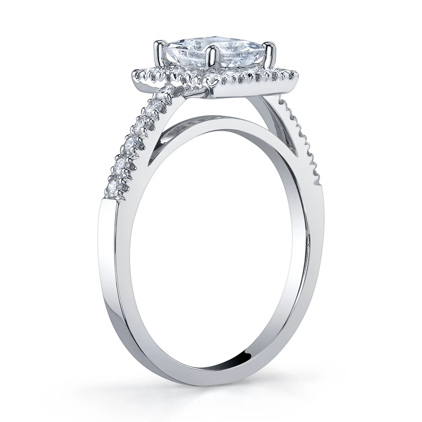 .43ctw Princess Cut Diamond Halo Engagement Ring - Image 2