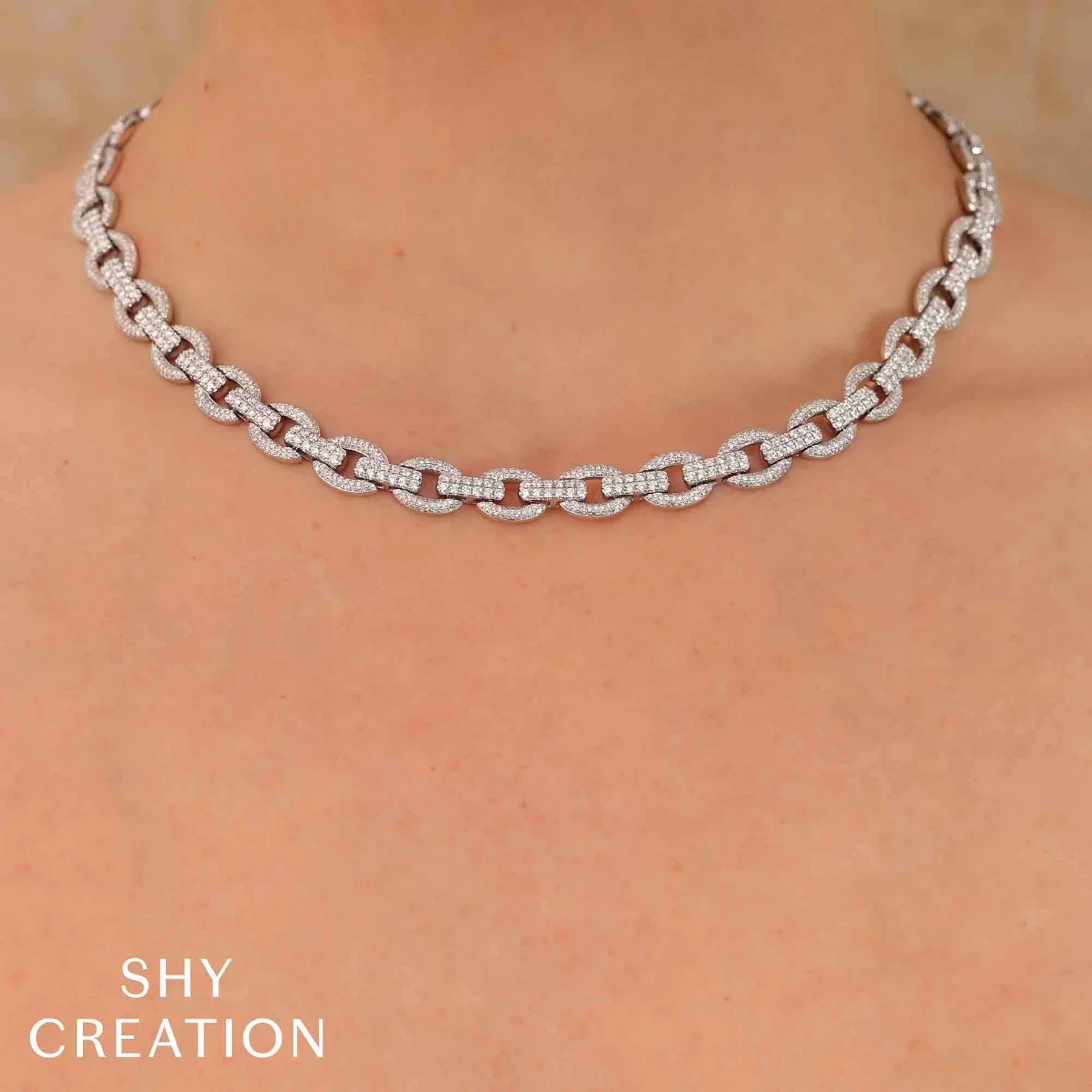 6.77ctw Diamond Link Necklace - Image 2