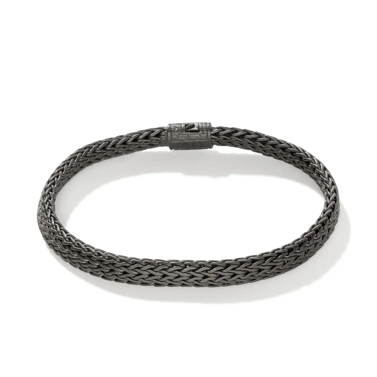 7.5mm Dark Silver Icon Flat Bracelet - Image 2