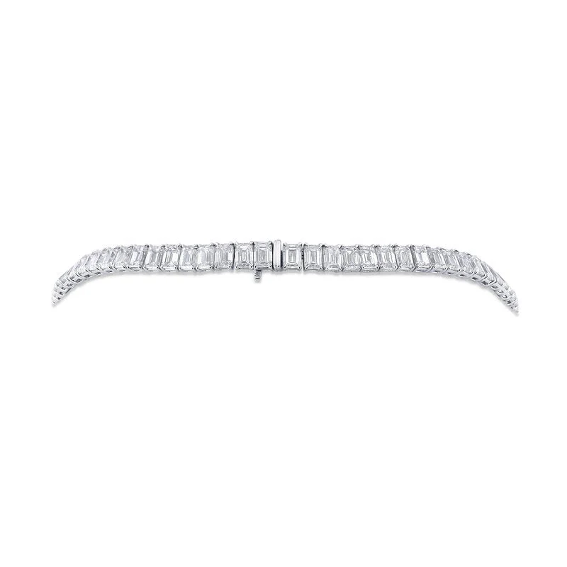 78.72ctw Diamond Emerald Choker Necklace - Image 2