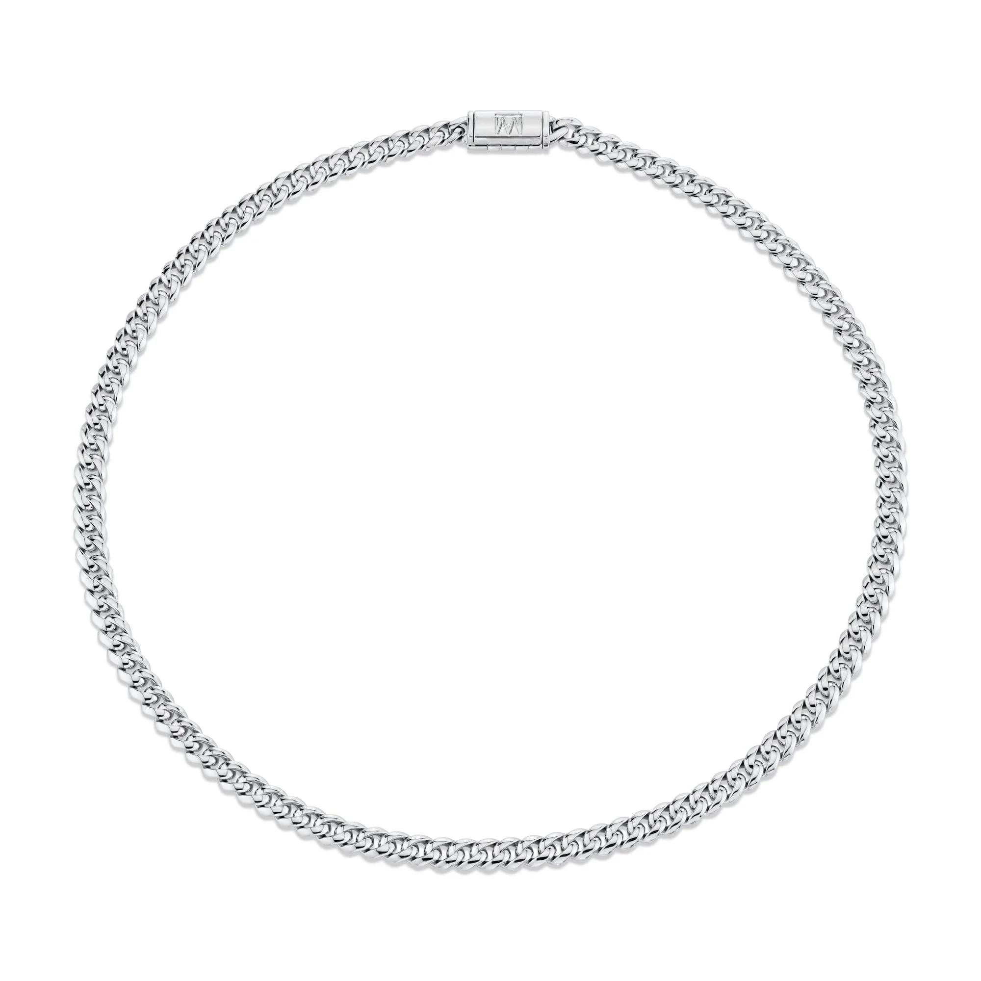 8mm Silver Men's Cuban Chain Necklace - Image 2
