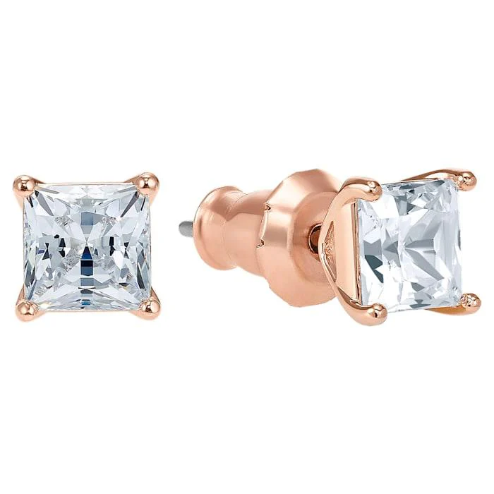 Attract Stud Earrings - Square cut crystal - Image 2