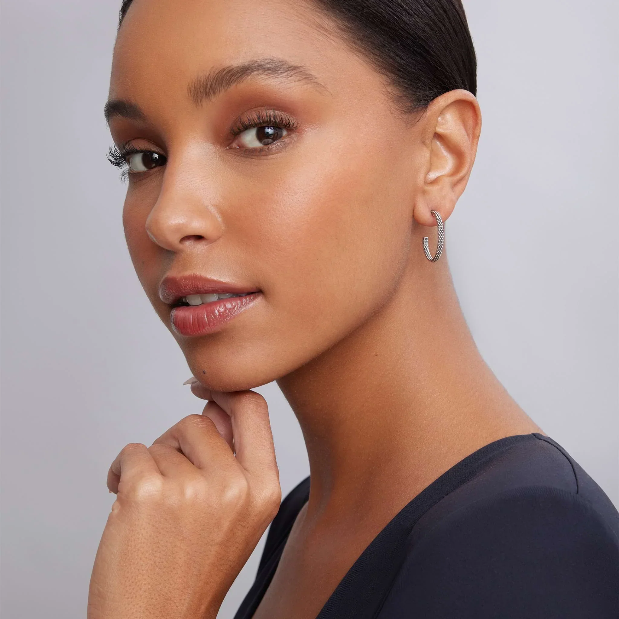 Beaded Hoop Earrings - Image 3