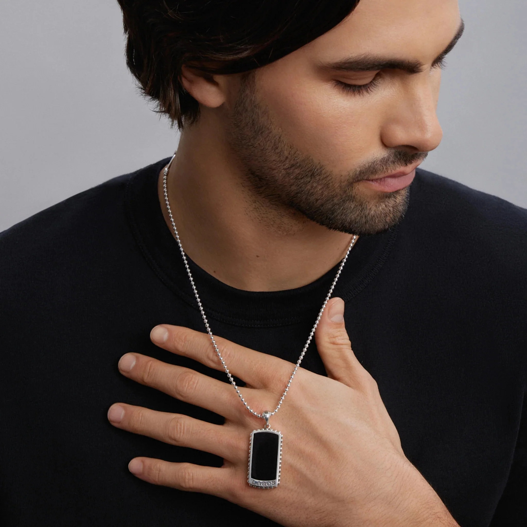 Black Agate Tag Amulet - Image 3
