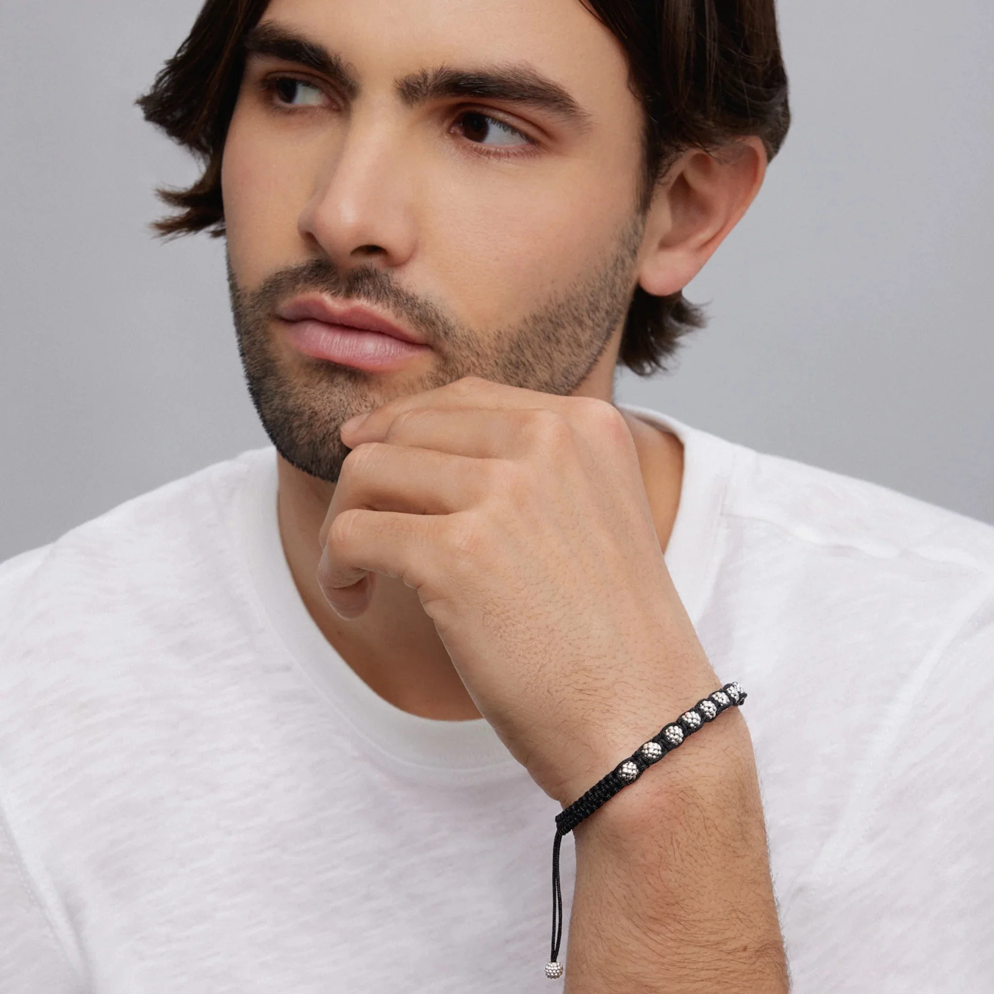 Black Macrame Bracelet - Image 2