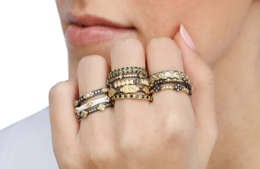 Blackened Silver Crivelli Stack Band Ring - Image 3
