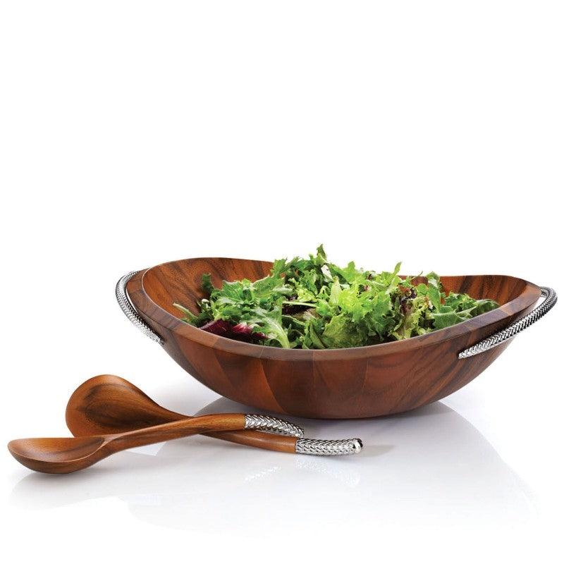 Braid Salad Bowl w/ Servers - Image 2