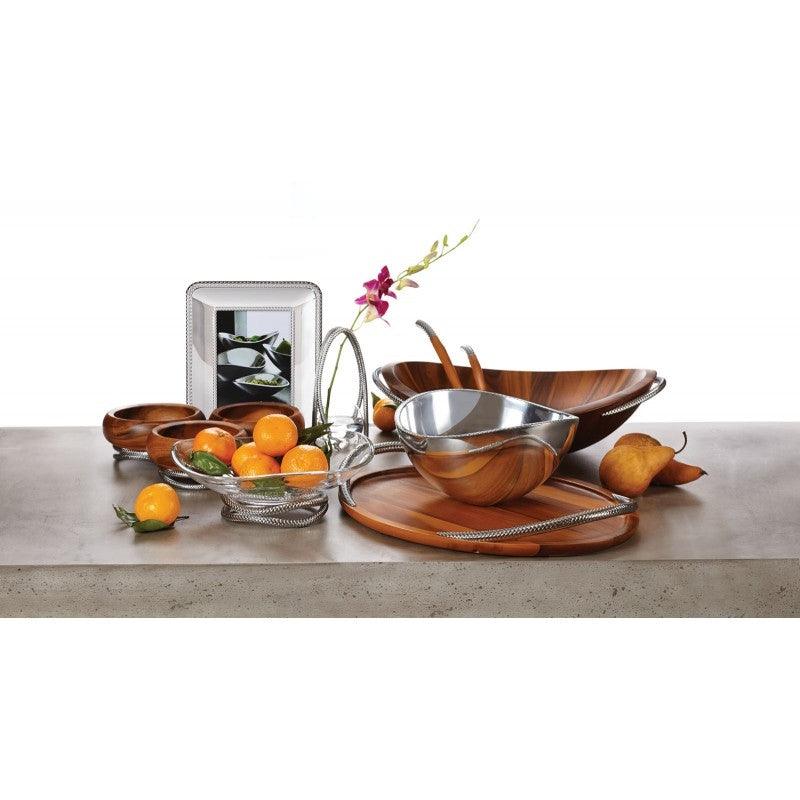 Braid Salad Bowl w/ Servers - Image 3